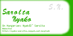 sarolta nyako business card